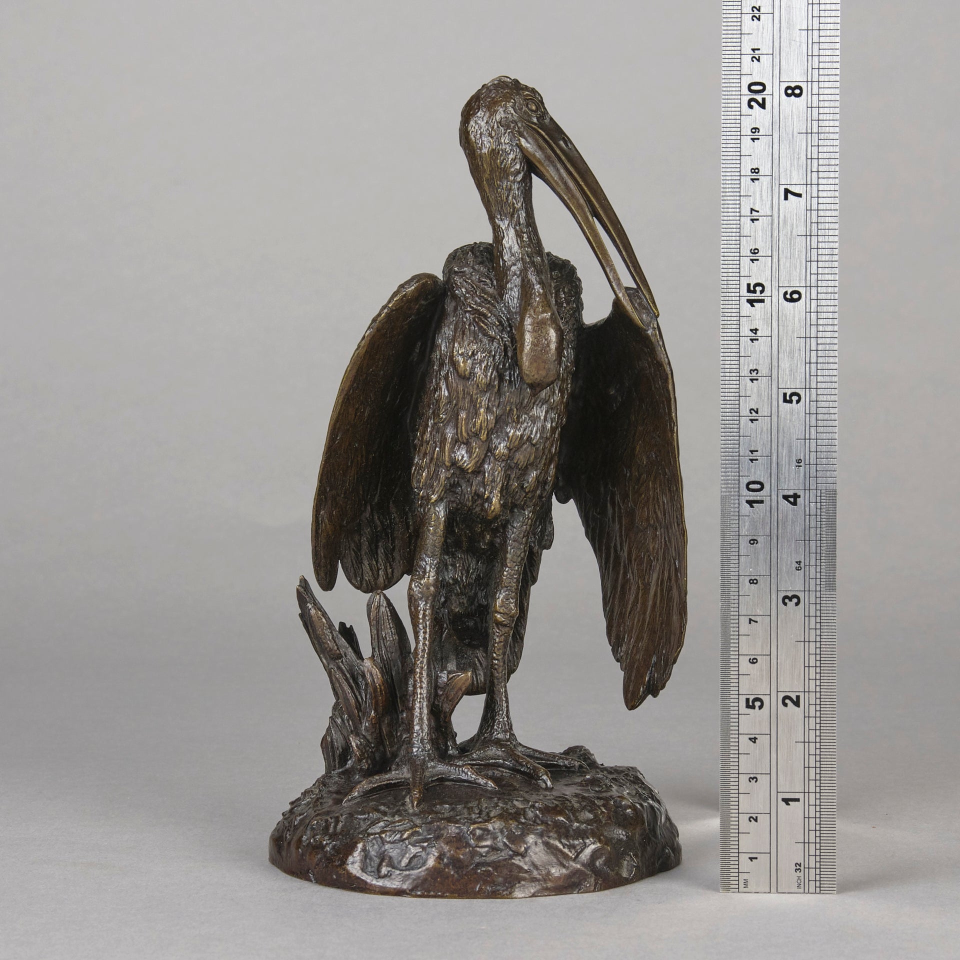 Fratin Stork Cleaning - Fratin Bronze - Animaliers - Hickmet Fine Arts