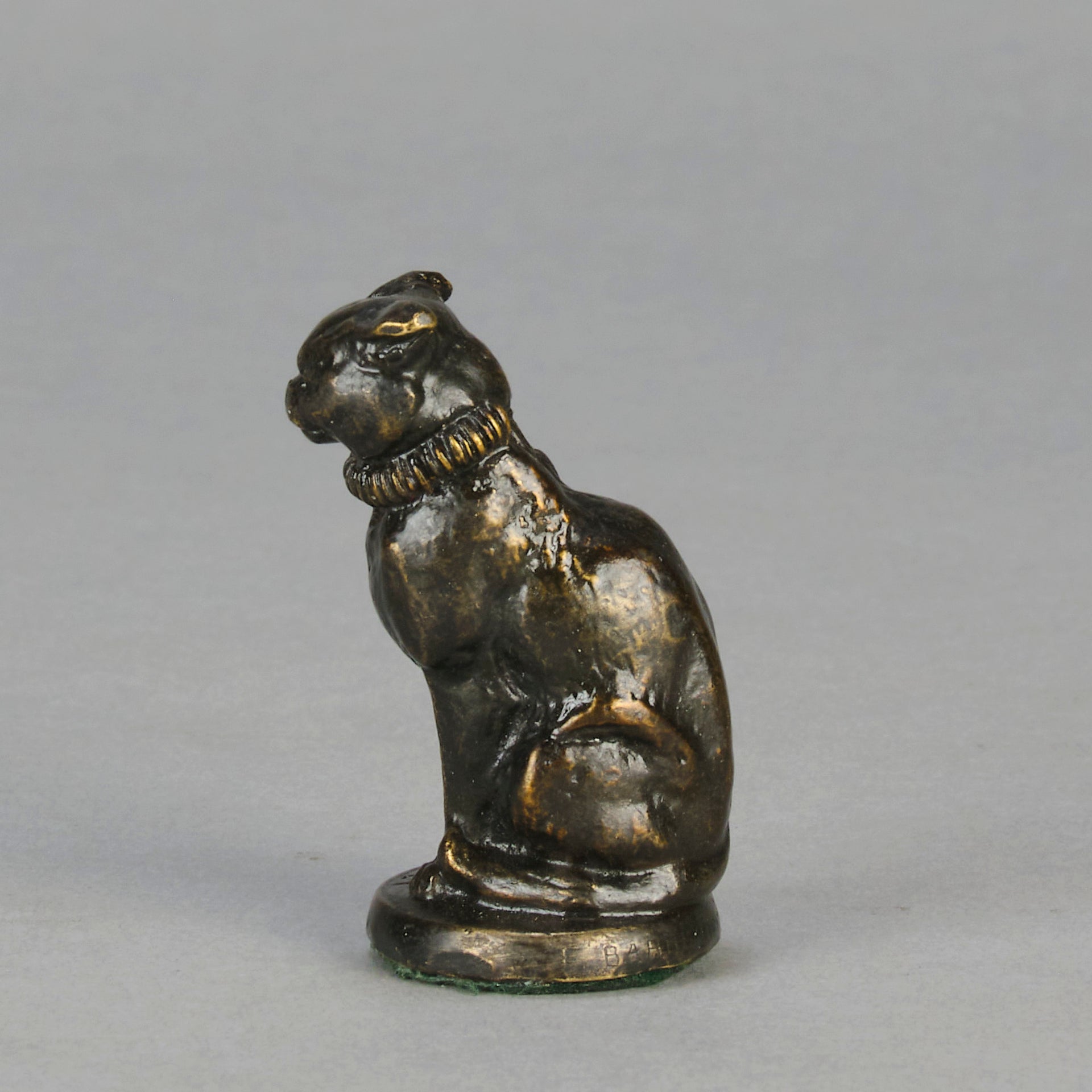 Fremiet Chat Assis - Fremiet Bronze Cat - Hickmet Fine Arts 