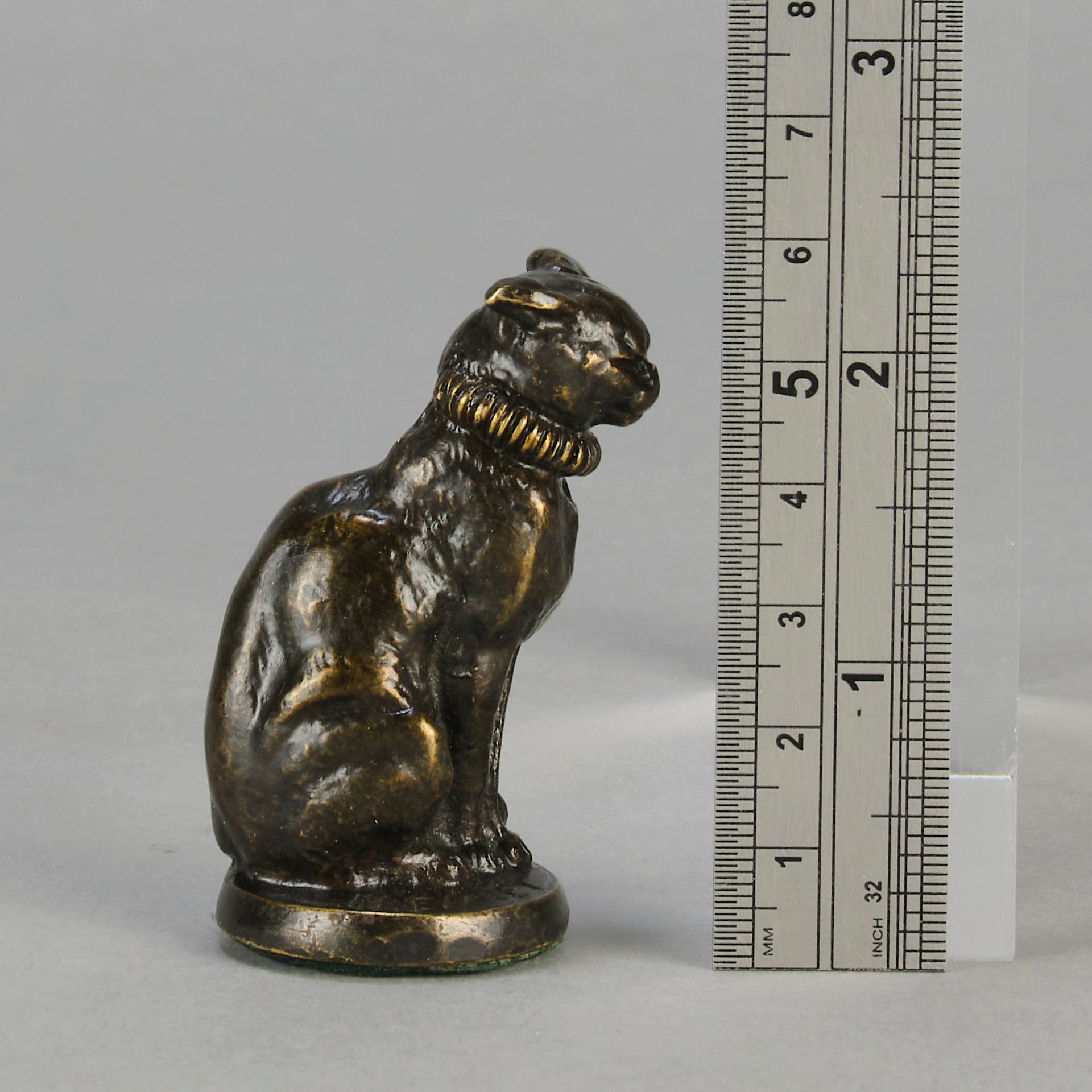 Fremiet Chat Assis - Fremiet Bronze Cat - Hickmet Fine Arts 