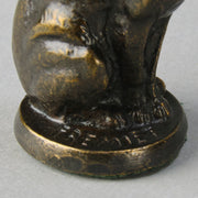 Fremiet Chat Assis - Fremiet Bronze Cat - Hickmet Fine Arts 