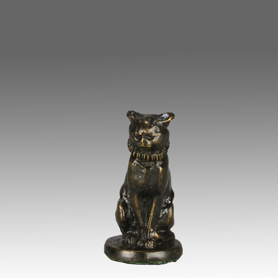 Fremiet Chat Assis - Fremiet Bronze Cat - Hickmet Fine Arts 