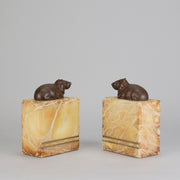 "Hippo Bookends" French Bronze - Hickmet Fine Arts 