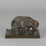 French Bronze Sangliers - Animalier Bronze - Hickmet Fine Arts 