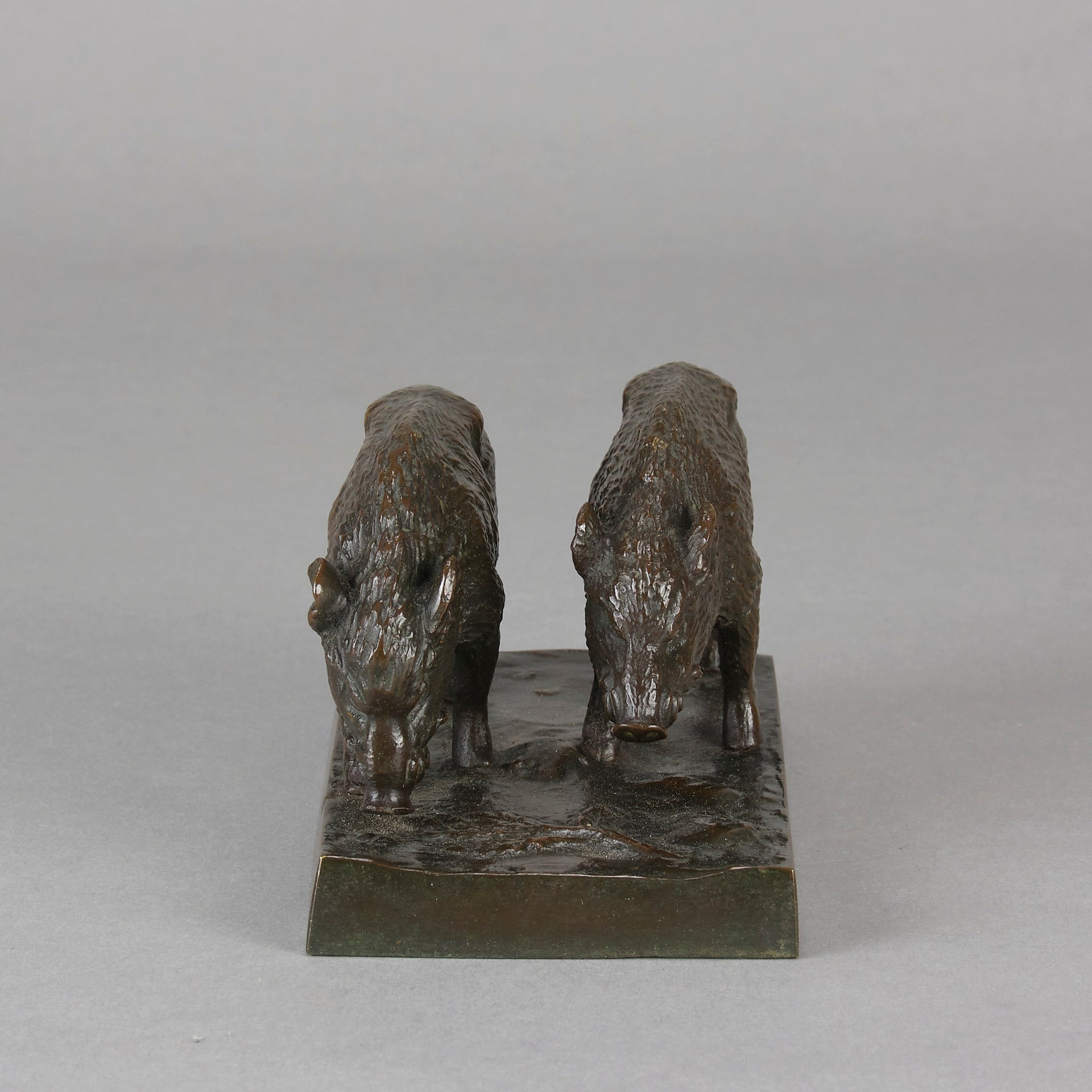French Bronze Sangliers - Animalier Bronze - Hickmet Fine Arts 