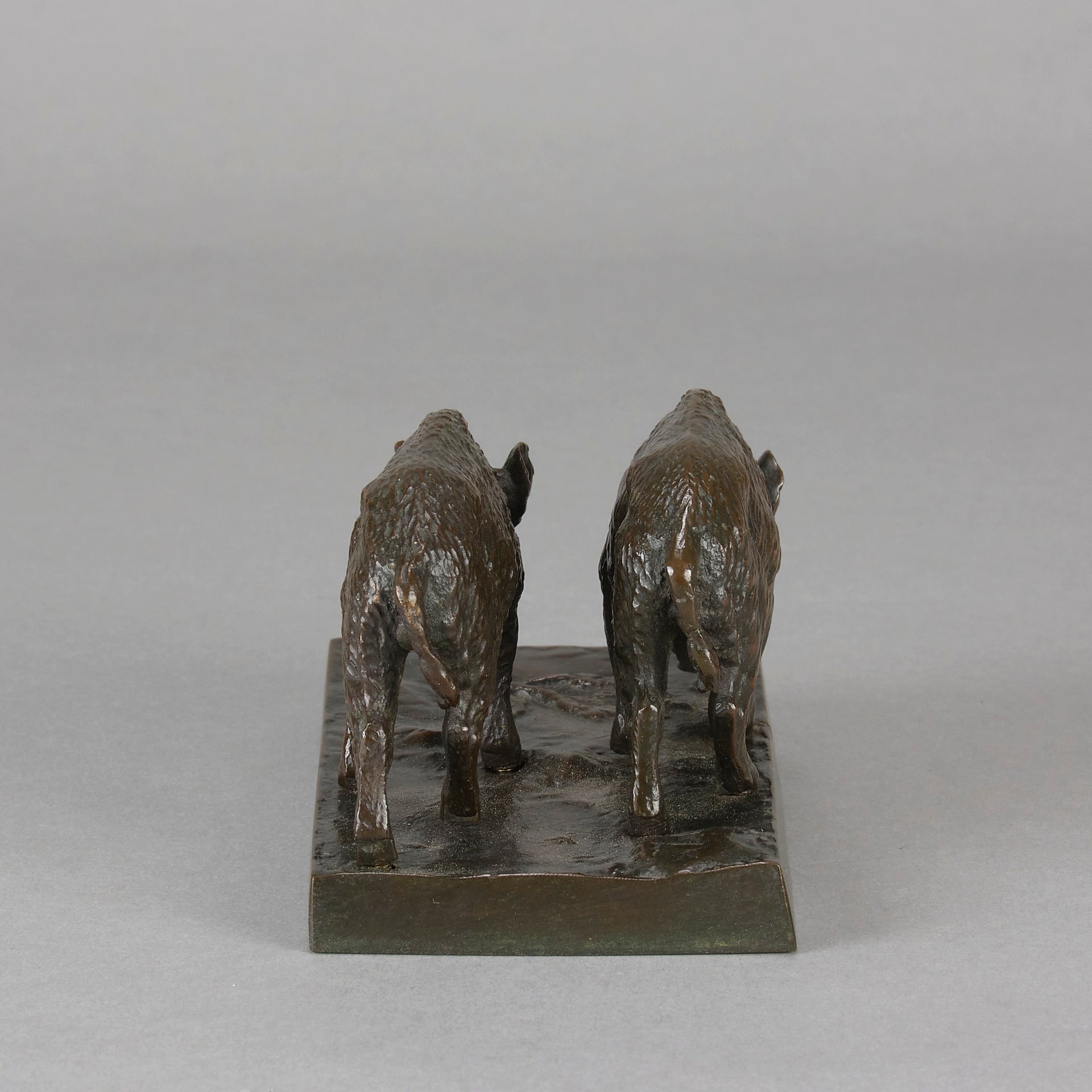 French Bronze Sangliers - Animalier Bronze - Hickmet Fine Arts 