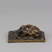French Bronze - Animalier Bronze Rabbit - Hickmet Fine Arts 