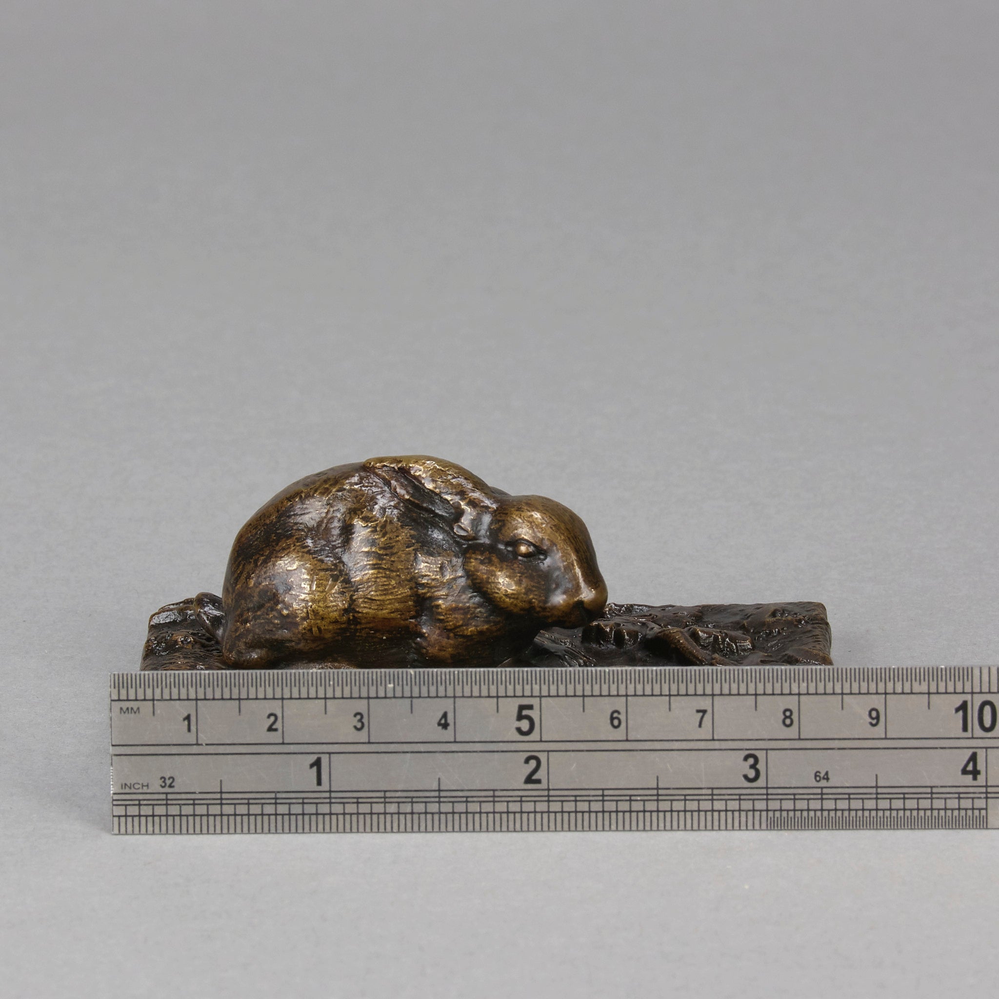 French Bronze - Animalier Bronze Rabbit - Hickmet Fine Arts