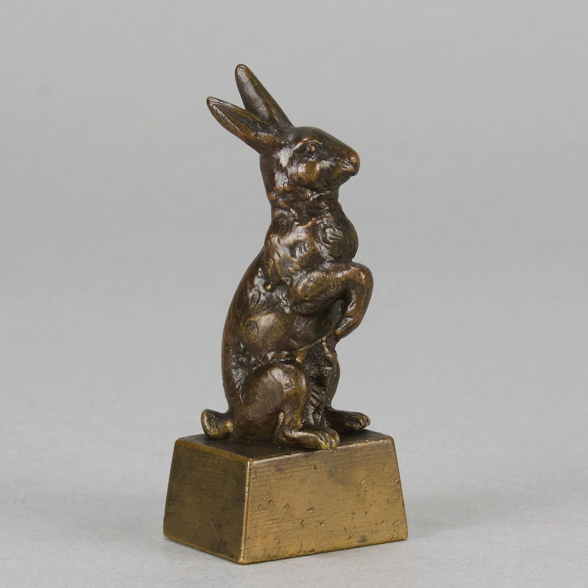 French Bronze - Standing Hare - Hickmet Fine Arts 