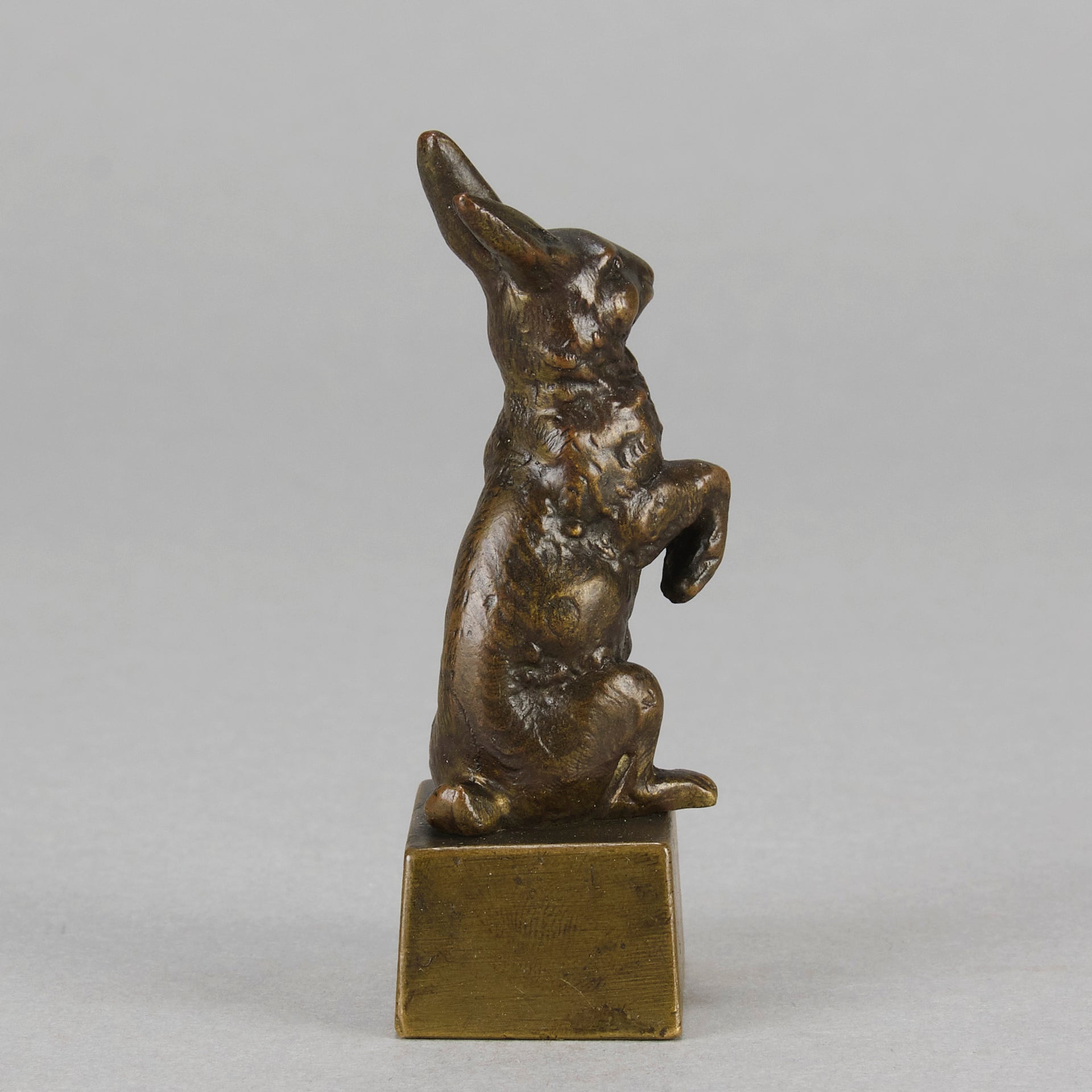 French Bronze - Standing Hare - Hickmet Fine Arts 