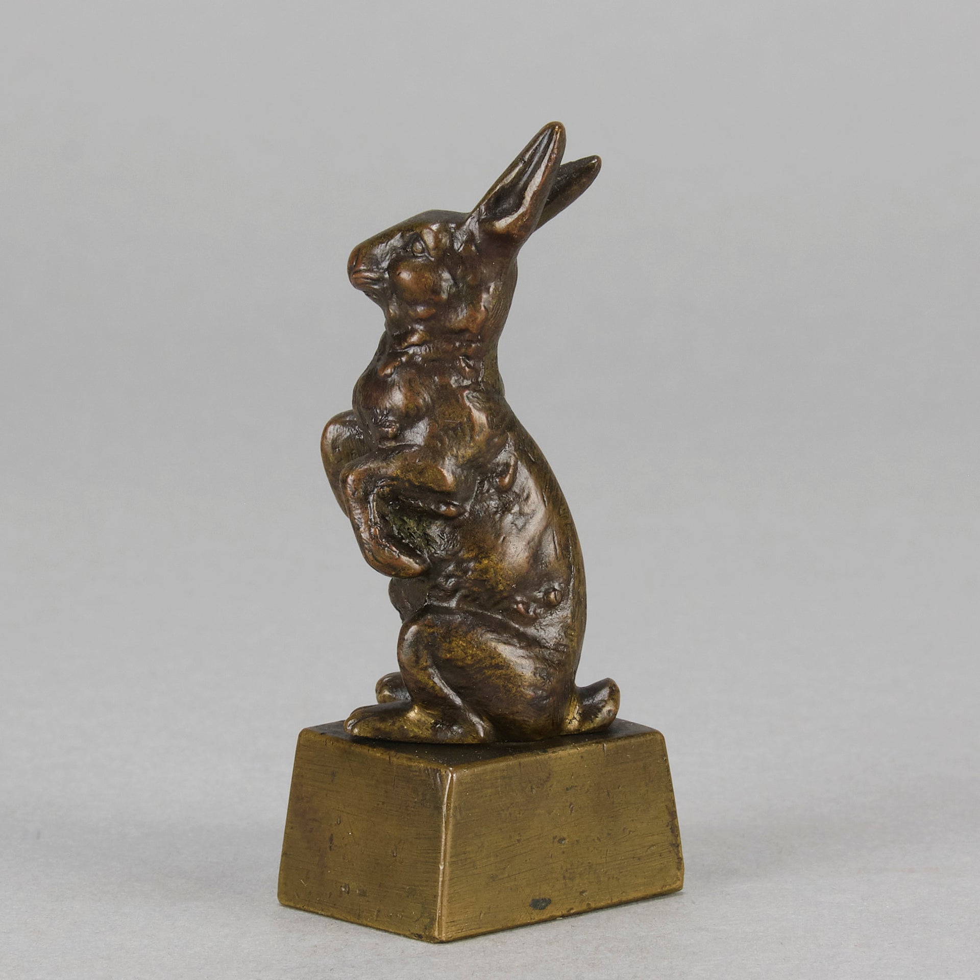 French Bronze - Standing Hare - Hickmet Fine Arts 