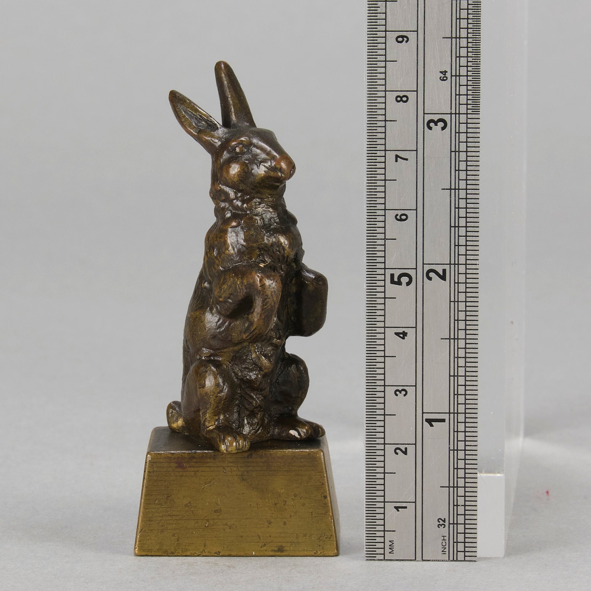 French Bronze - Standing Hare - Hickmet Fine Arts 