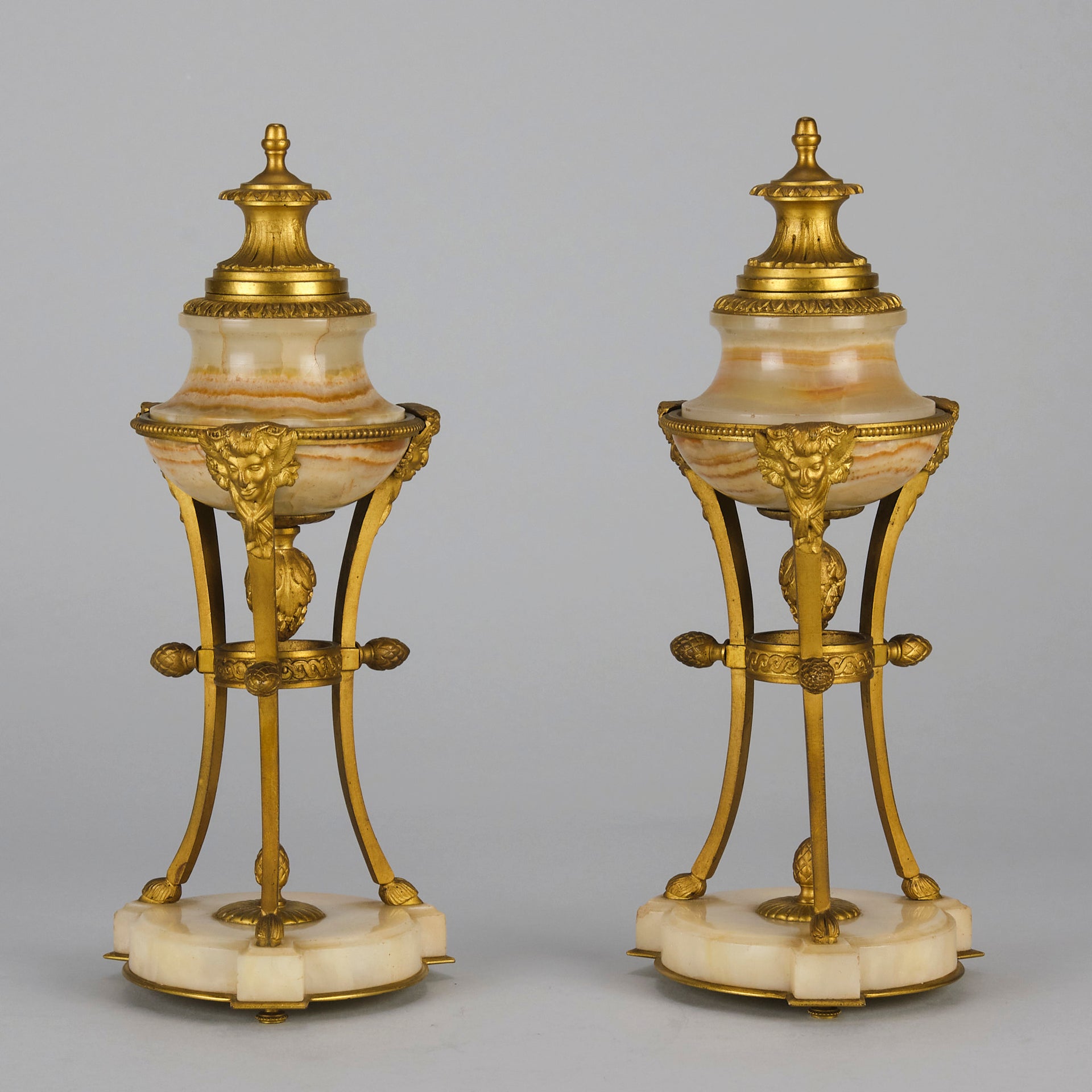 French Bronze "Ormolu Cassolettes" - Hickmet Fine Arts 