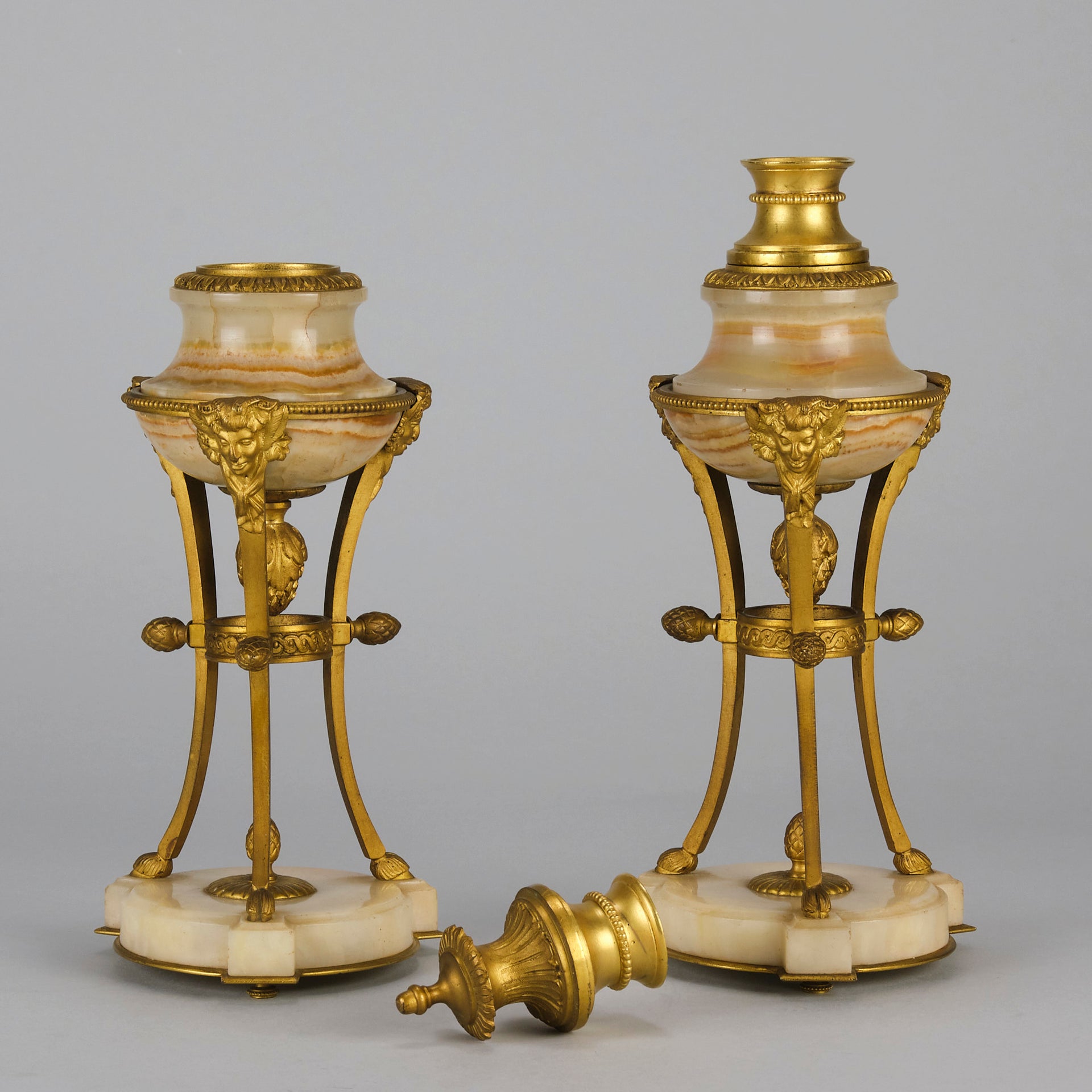 French Bronze "Ormolu Cassolettes" - Hickmet Fine Arts 