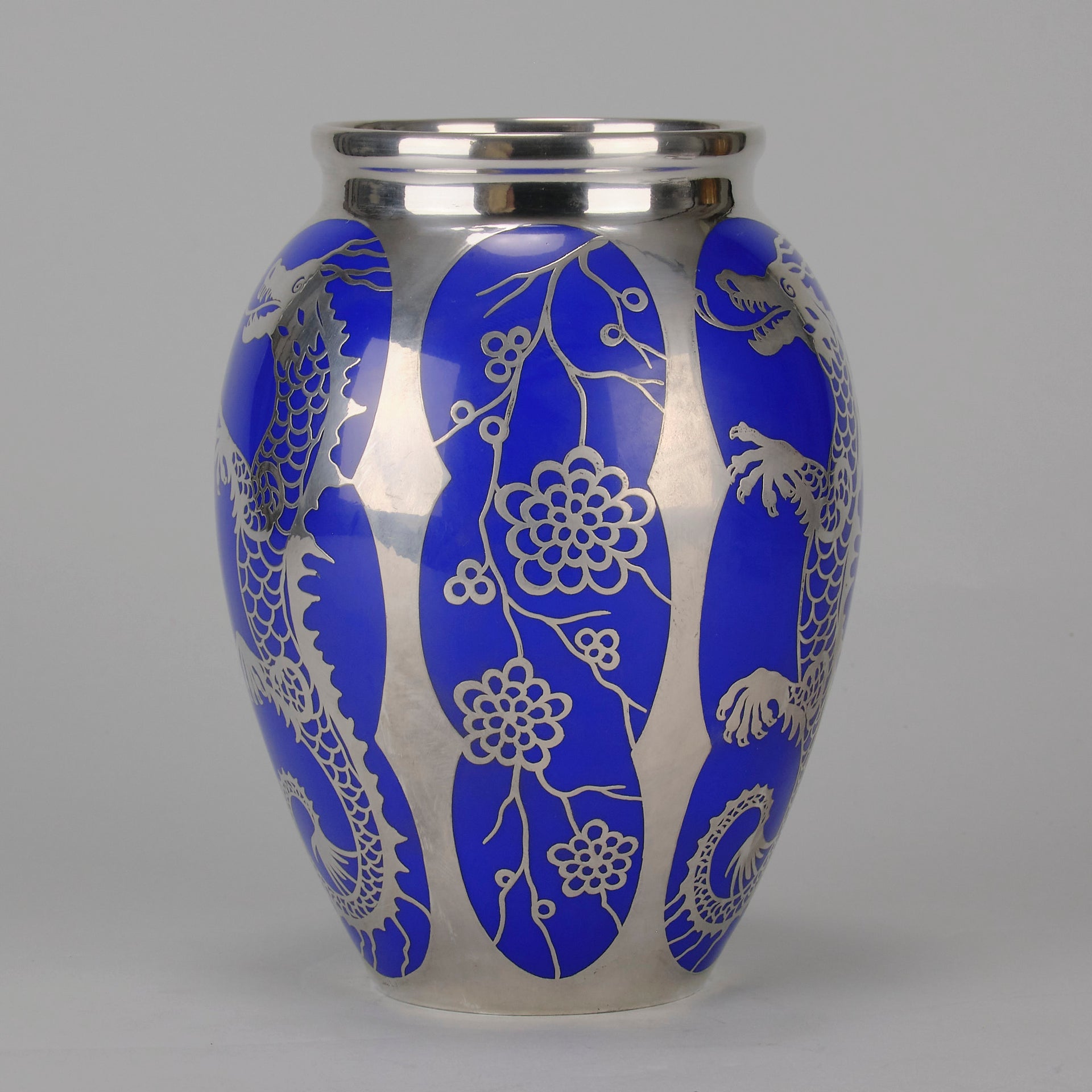 Friedrich Deusch Dragon Vase - German Porcelain - Hickmet Fine Arts