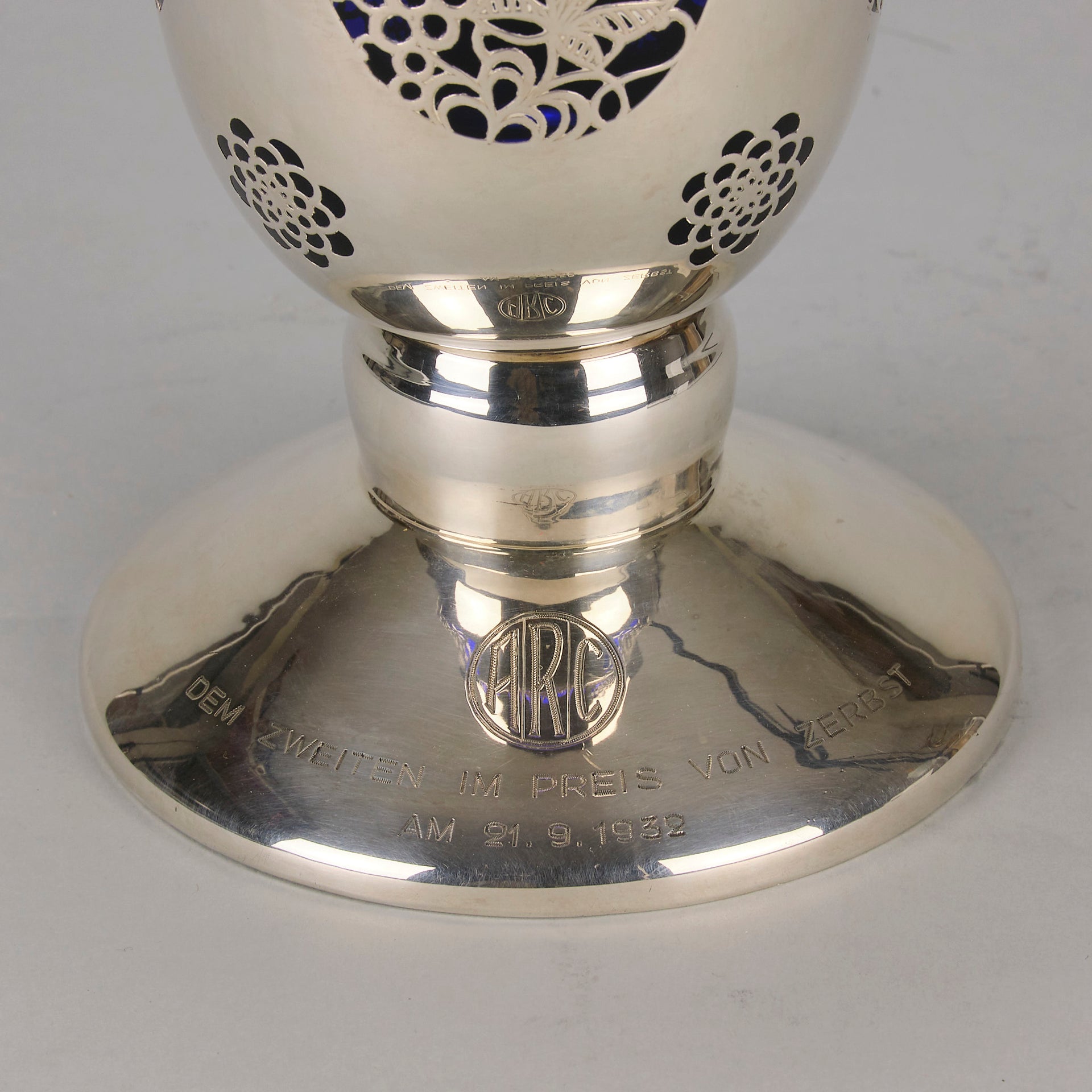 Friedrich Deusch Jean Beck Glass ARC Trophy Vase - Hickmet Fine Arts 