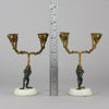 "Frog Candlesticks" - French Bronze Candlesticks - Hickmet Fine Arts 