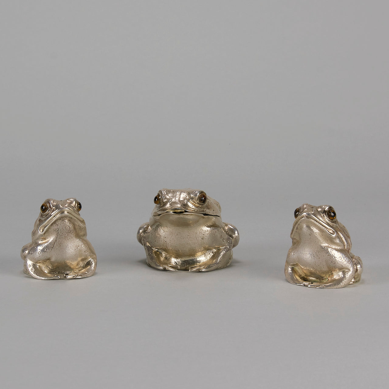 Frog Cruet Set by Joyce M Sharp - English Silver - Hickmet Fine Arts 