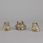 Frog Cruet Set by Joyce M Sharp - English Silver - Hickmet Fine Arts 