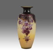 Galle Souffle Vase - Art Nouveau Fuschia Vase - Hickmet Fine Arts