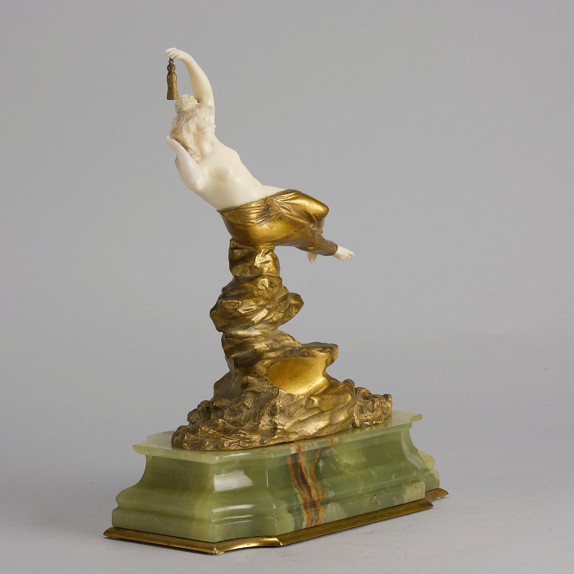 Omerth Bronze - Art Deco Bronze & Ivory Figure - Hickmet Fine Arts