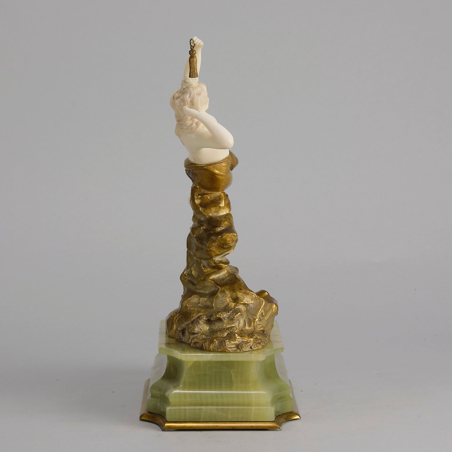 Omerth Bronze - Art Deco Bronze & Ivory Figure - Hickmet Fine Arts