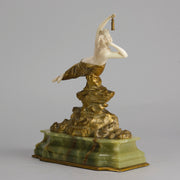 Omerth Bronze - Art Deco Bronze & Ivory Figure - Hickmet Fine Arts