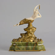 Omerth Bronze - Art Deco Bronze & Ivory Figure - Hickmet Fine Arts
