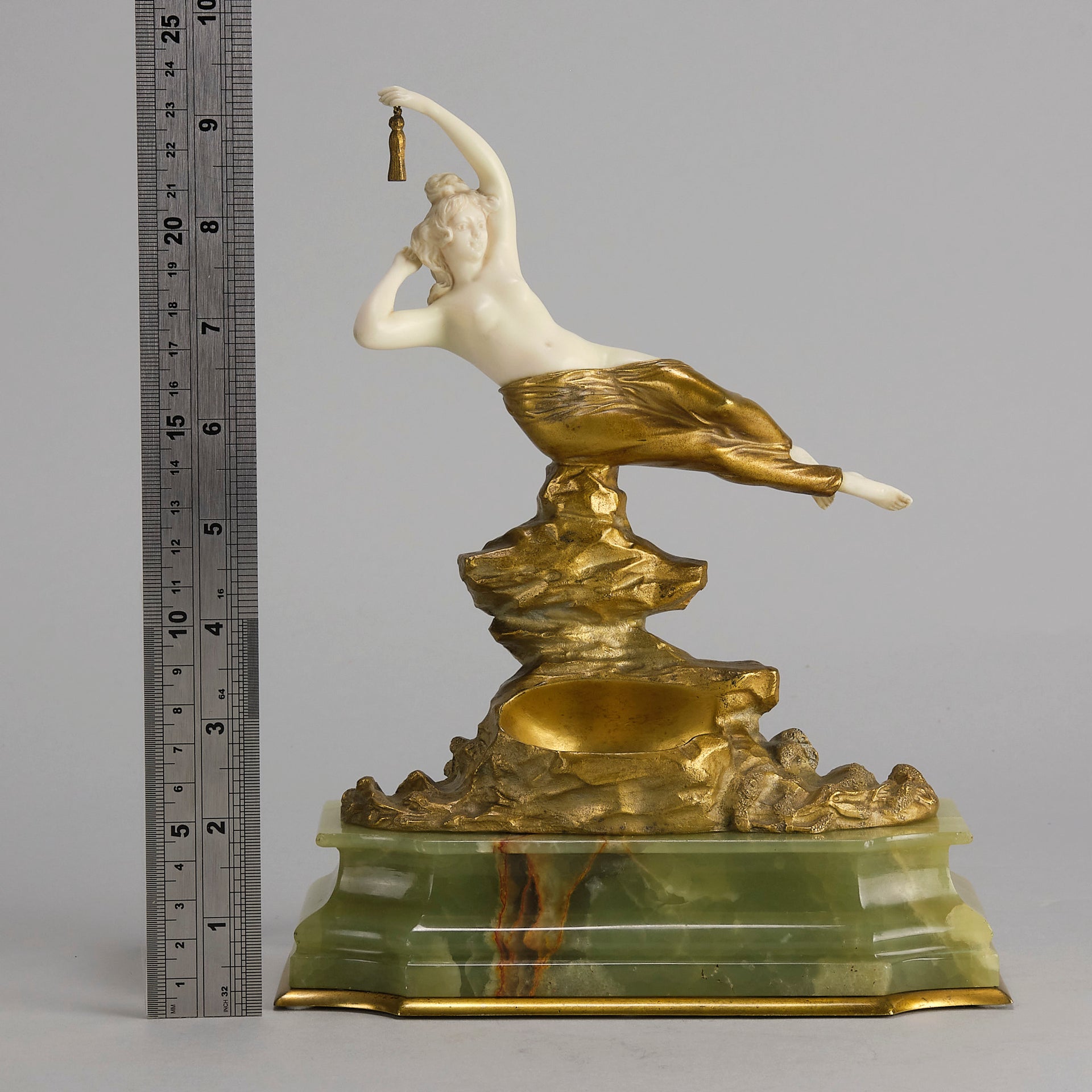 Omerth Bronze - Art Deco Bronze & Ivory Figure - Hickmet Fine Arts