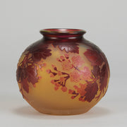 Galle Cameo Glass Vase Apple Blossom