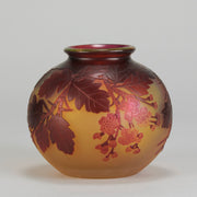 Galle Cameo Glass Vase Apple Blossom