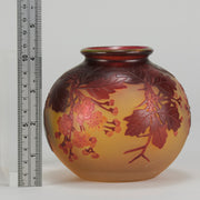 Galle Cameo Glass Vase Apple Blossom