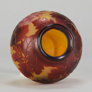 Galle Cameo Glass Vase Apple Blossom