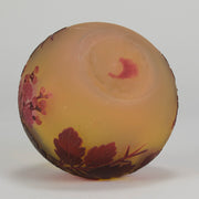 Galle Cameo Glass Vase Apple Blossom