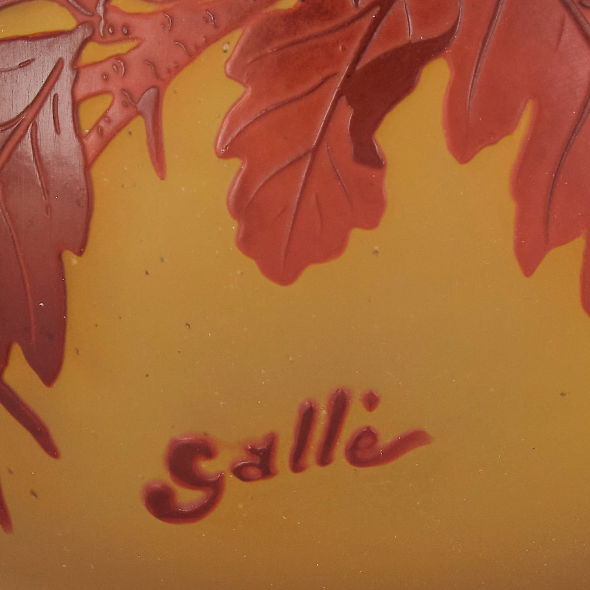 Galle Cameo Glass Vase Apple Blossom