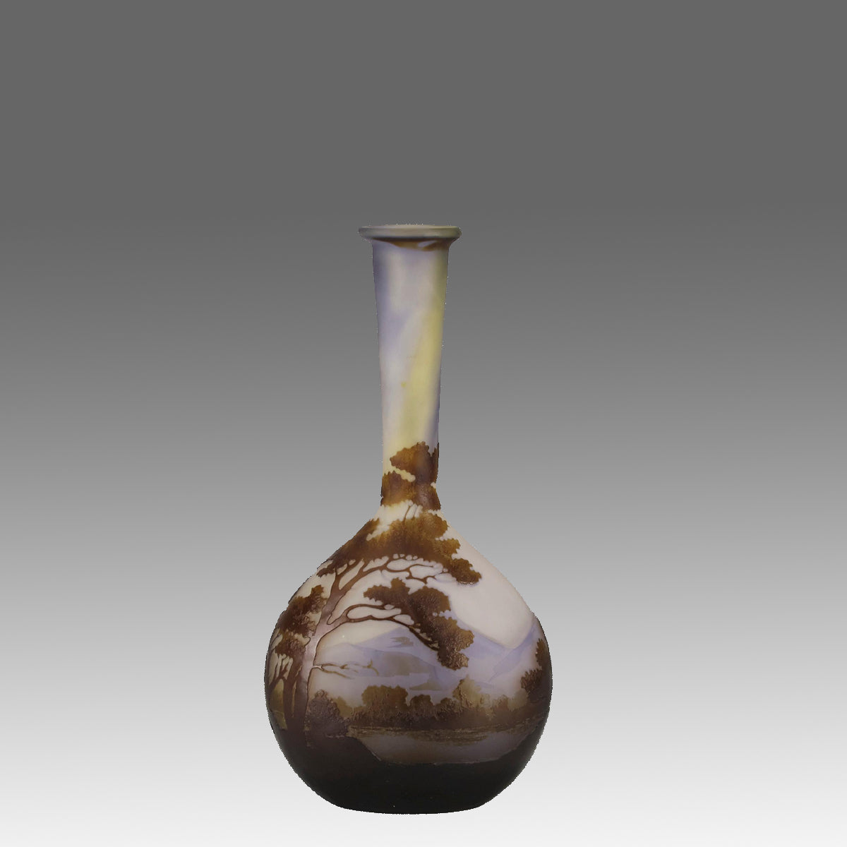 Emile Galle Banjo Vase - Art Nouveau Glass - Hickmet Fine Arts