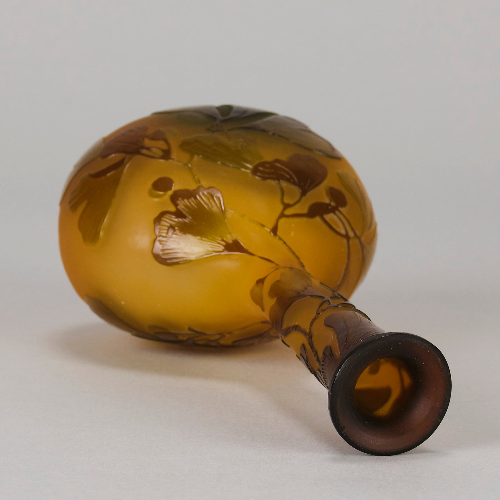 Emile Galle Banjo Vase - Art Nouveau Glass - Hickmet Fine Arts