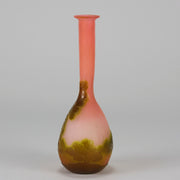 Galle Banjo Lanscape Vase - Art Nouveau Glass - Hickmet Fine Arts
