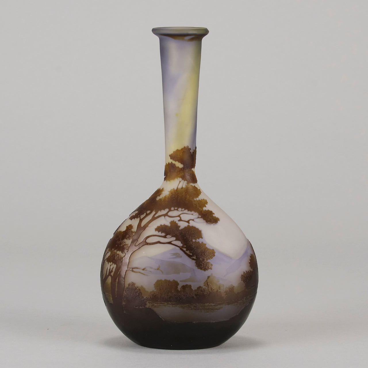 Emile Galle Banjo Vase - Art Nouveau Glass - Hickmet Fine Arts