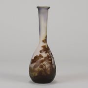 Emile Galle Banjo Vase - Art Nouveau Glass - Hickmet Fine Arts