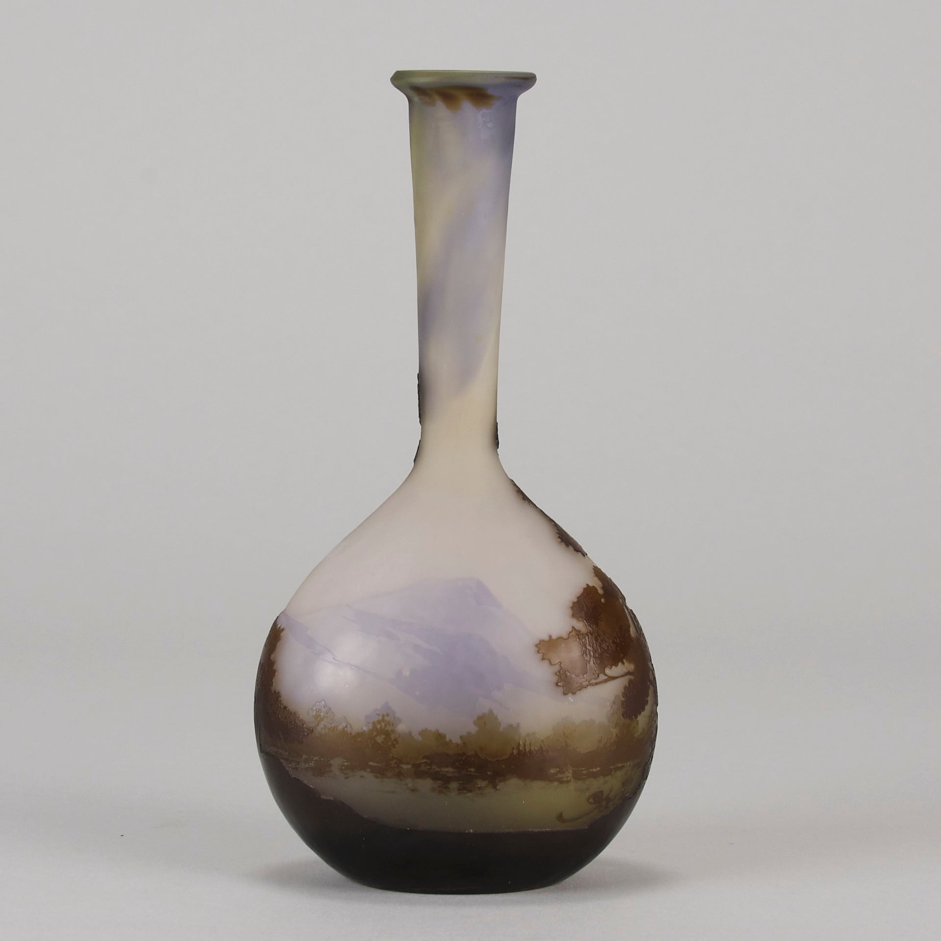 Emile Galle Banjo Vase - Art Nouveau Glass - Hickmet Fine Arts