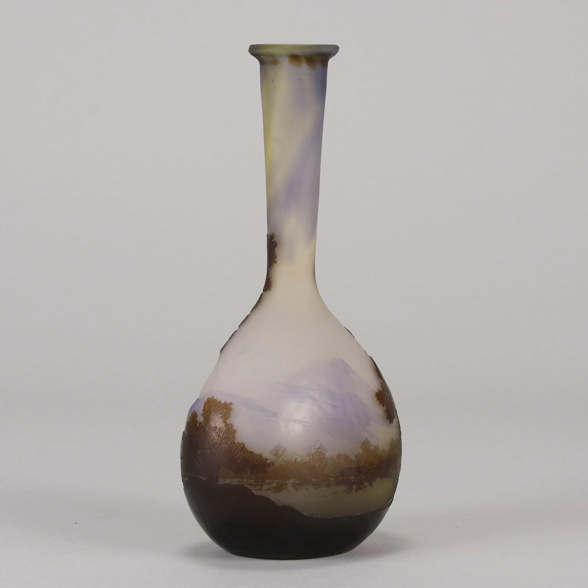 Emile Galle Banjo Vase - Art Nouveau Glass - Hickmet Fine Arts