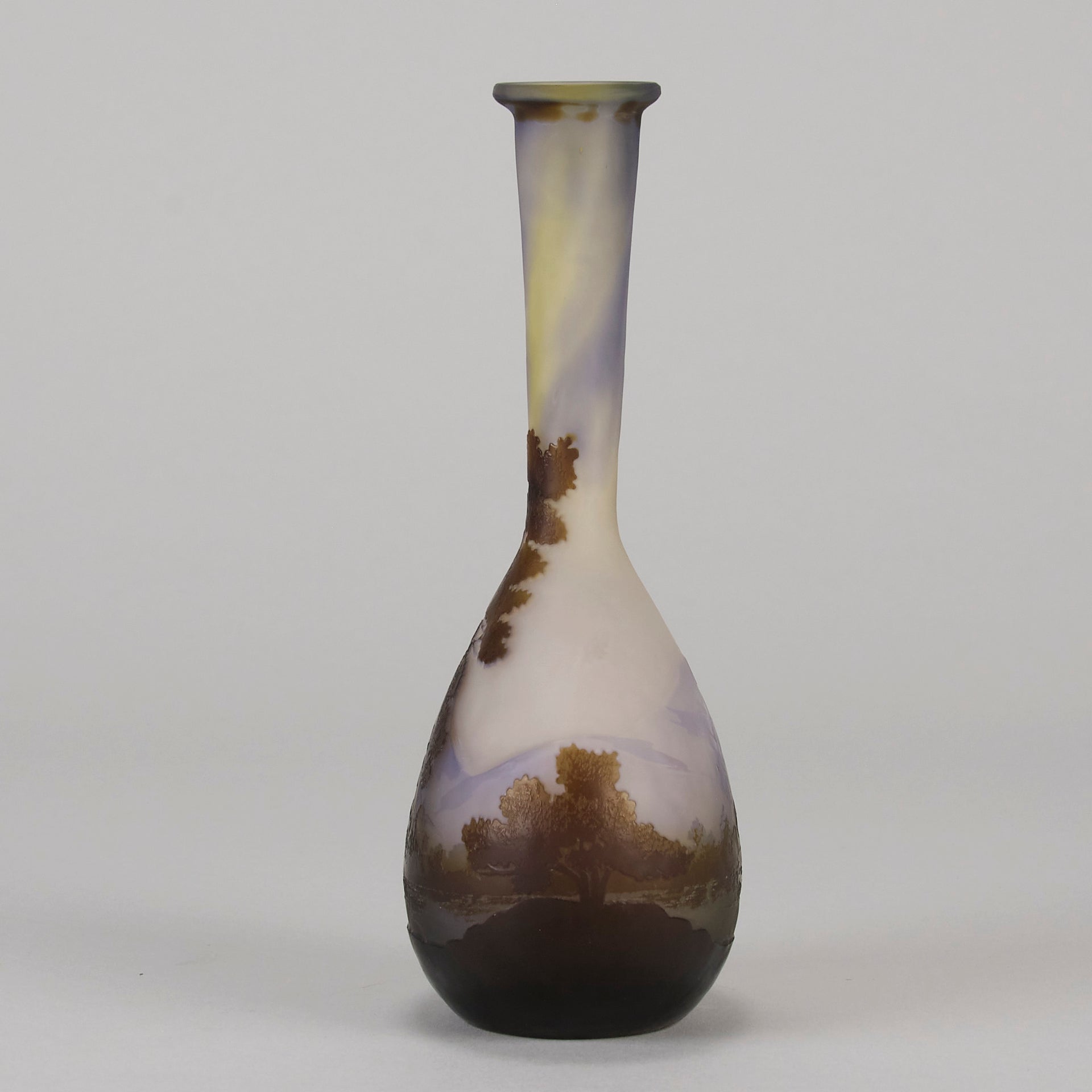 Emile Galle Banjo Vase - Art Nouveau Glass - Hickmet Fine Arts