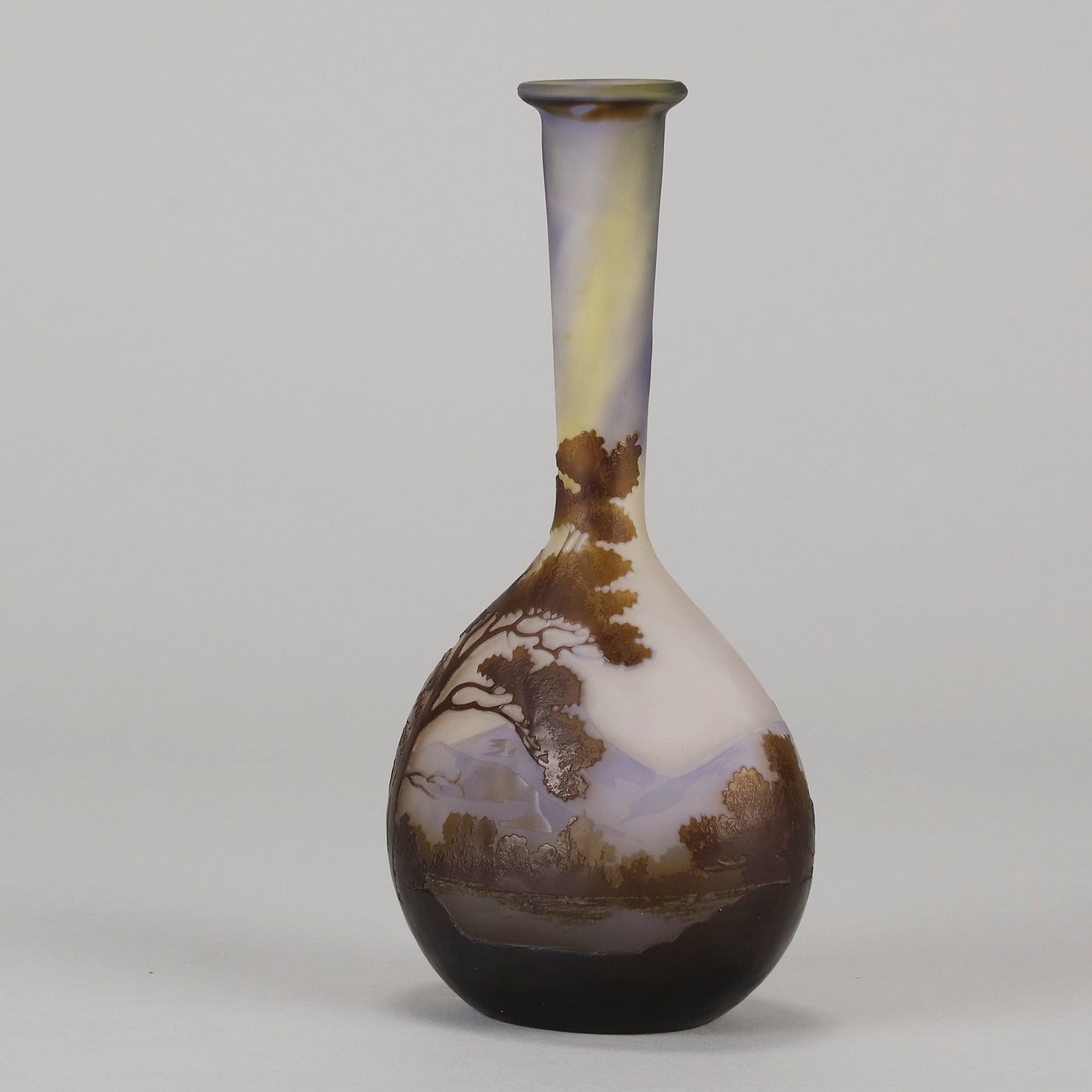 Emile Galle Banjo Vase - Art Nouveau Glass - Hickmet Fine Arts