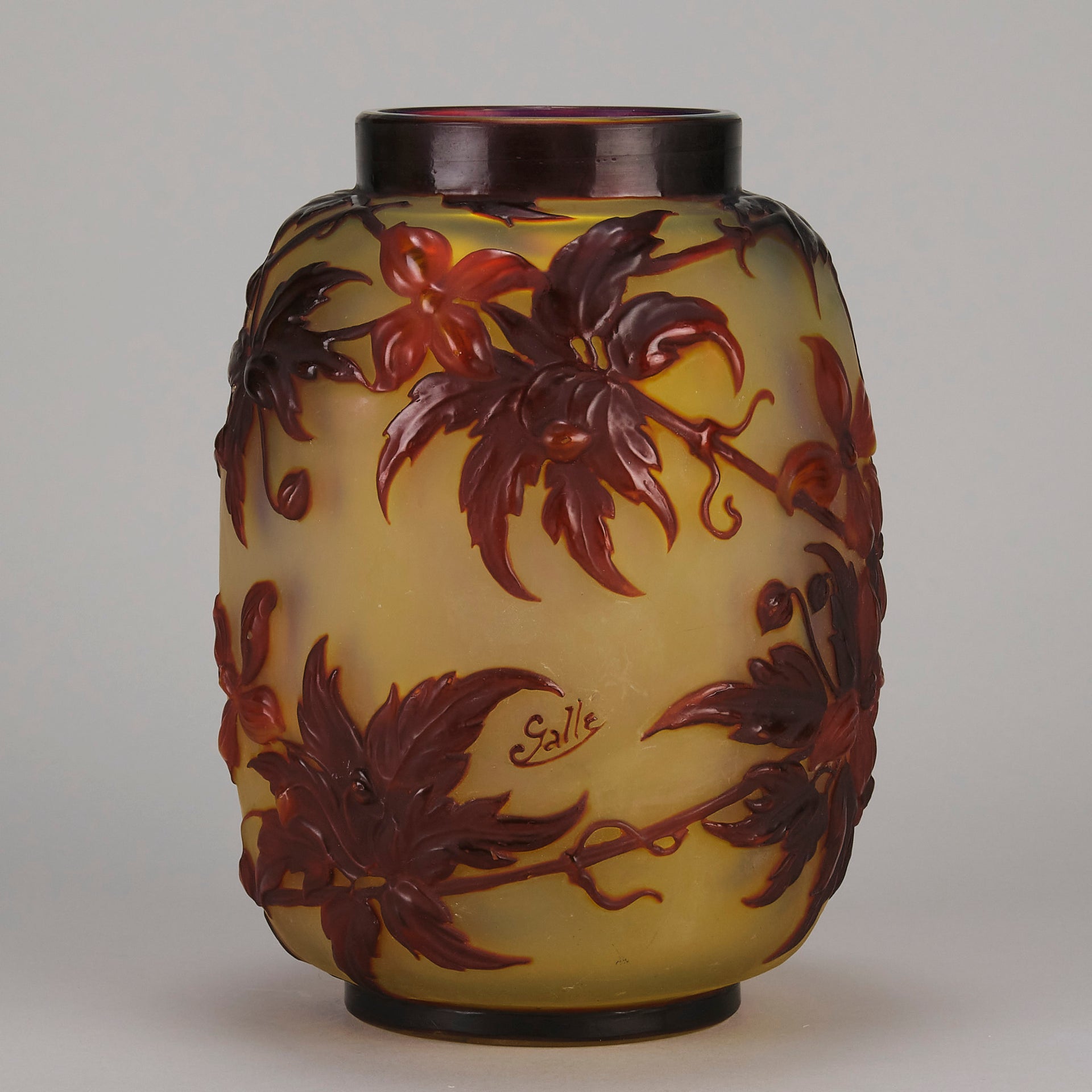 Emile Galle Souffle Vase - Art Nouveau Glass - Hickmet Fine Arts