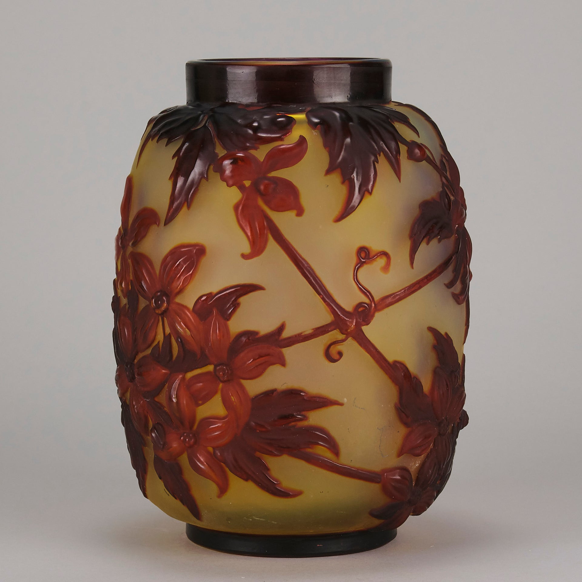 Emile Galle Souffle Vase - Art Nouveau Glass - Hickmet Fine Arts