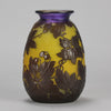 Galle Souffle Vase - Art Nouveau Clematis Vase - Hickmet Fine Arts