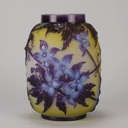 Galle Souffle Vase - Art Nouveau Clematis Vase - Hickmet Fine Arts
