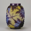 Galle Souffle Vase - Art Nouveau Clematis Vase - Hickmet Fine Arts