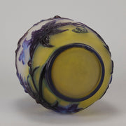Galle Souffle Vase - Art Nouveau Clematis Vase - Hickmet Fine Arts