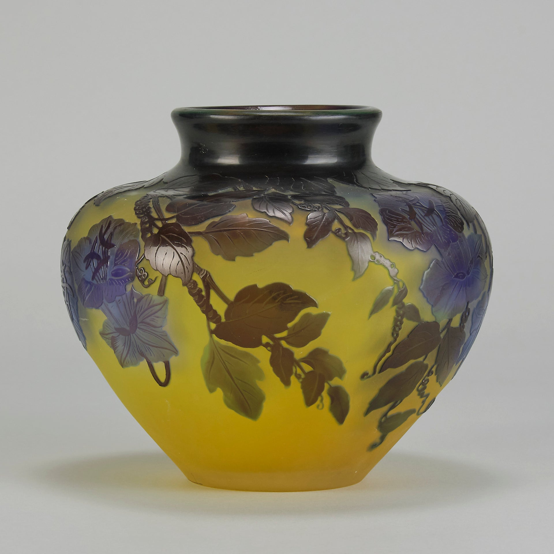 Galle Clematis Vase - Art Nouveau Clematis Vase - Hickmet Fine Arts